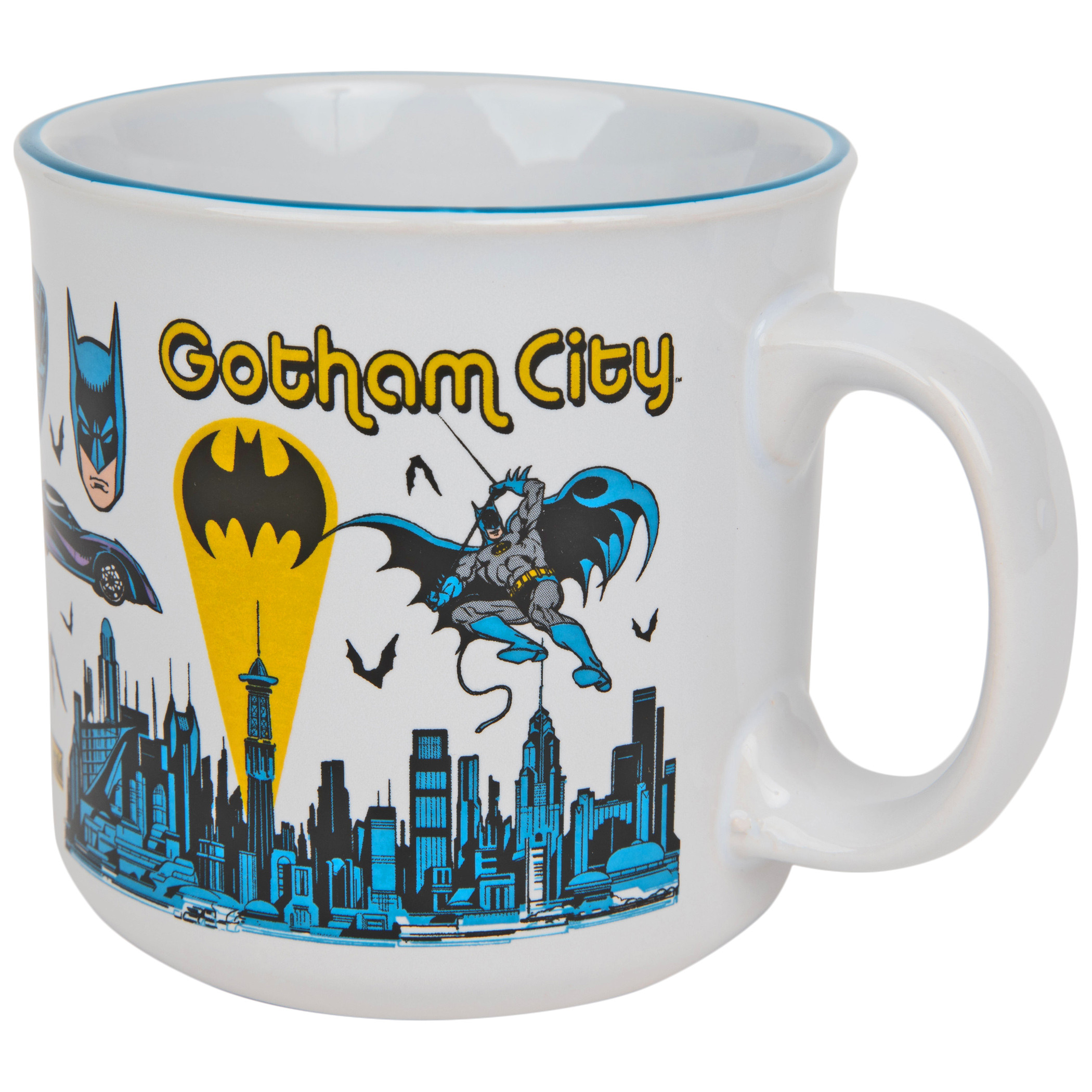 Batman Gotham City Destination Icons 20oz Ceramic Camper Mug